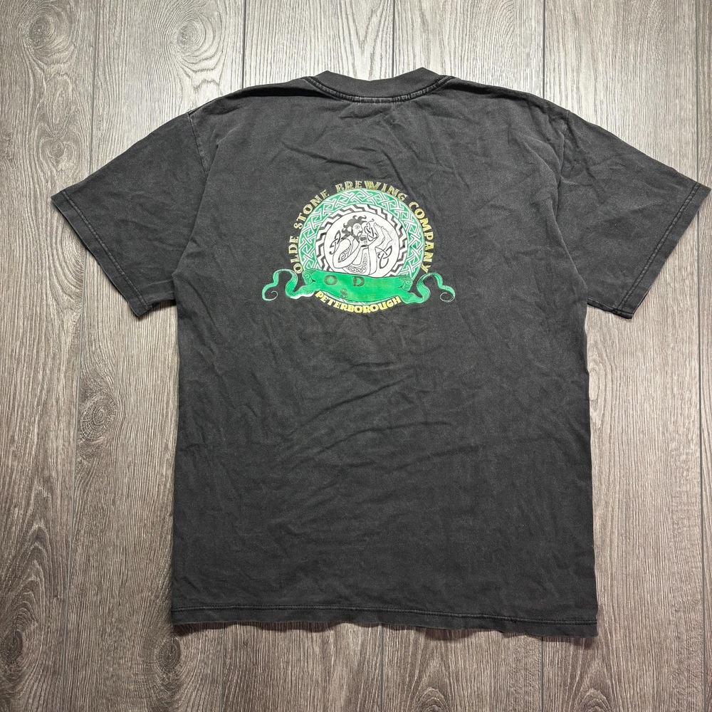 Vintage Olde Stone Brewing Black Shirt Faded Medium Peterborough